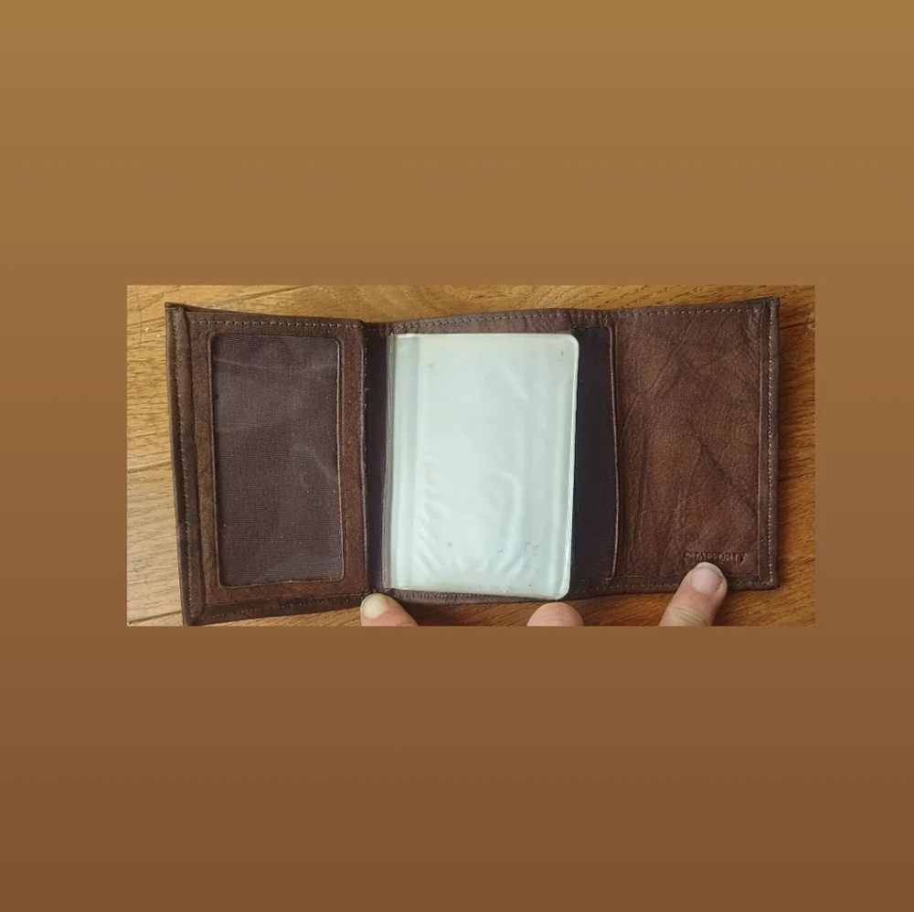 Men's Stafford Brand Brown Trifold Wallet
